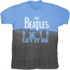 The Beatles tričko Let It Be Split Modrá L