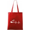 EKG bagr - Taška bavlnená - 42 x 38 cm ( Červená )