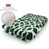 DRYBED Premium Vet Bed Leopard zelený 100 x 75 cm