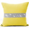 Mondo Italia Obliečka na vankúš Glamour so zirkónmi pastelovo žltá Žltá 50x50 cm