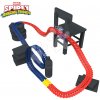 Flexibilné autodráhy Spidey Marvel Flextreme Set Asst Smoby sada 2 druhov s elektronickými autíčkami 184 dielov dráhy 4,40 m dĺžka s pavučinou od 4 rokov