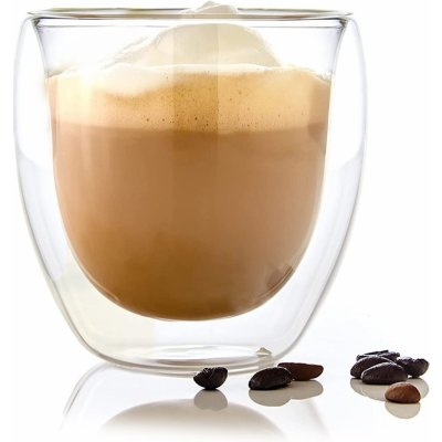Bambuswald Pohár na kávu, 240 ml, termopohár, ručná výroba, borosilikátové sklo (BW-10272-002)