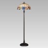 Stojaca vitrážová lampa kvietky Prezent 145 vzor 9