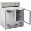 HENDI Chladiaca pultová vitrína s nadstavbou a mramorovou pracovnou doskou 900x698x1100 mm | HENDI, Profi Line