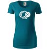 Florbal lopta - Dámske tričko z organickej bavlny Origin (GOTS) - 2XL ( Petrolejová )