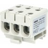 ELEMAN Svorka univerzálna trojitá UK 50/3 A, 160A, 3x50mm2 1pól, AL/CU, krytá, sivá, na DIN