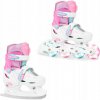 Raven Loret Glitter White/Mint/Pink 2v1 detské korčule - LED kolieska - EU 27-30, dámský (se zoubky)