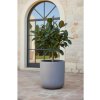 Kvetináč CHICO, sklolaminát, priemer 45 cm, beton design sivý