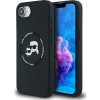 Karl Lagerfeld Liquid Silicone K&CH Heads MagSafe Zadný Kryt pre iPhone 16e Black