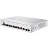 Prepínač Cisco CBS350-8T-E-2G-RF, 8xGbE RJ45, 2xGbE RJ45/SFP, bez ventilátora - REFRESH CBS350-8T-E-2G-EU-RF