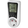 Dvojtarifný elektromer s LCD EM-5(GS), interná batéria, 16A 230V, Schuko, biely (ORNO)