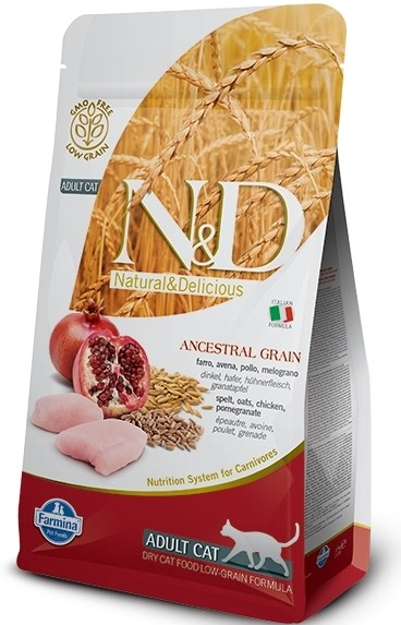 N&D Ancestral Grain Cat Adult Chicken & Pomegranate 5 kg