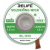 Relife RL-1515 - Spájkovací Knôt pre Odstranenie Prebytočného Cínu (1.5mm)