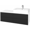 Dreja Kúpeľňová skrinka MODULE SZZ4 120 umývadlo Kube - N01 Biela lesk / N03 Graphite / Levé