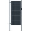 Plotová branka PVC a ocel 100 x 124 cm antracitová 145234