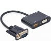 Gembird adaptér VGA (M) na VGA + HDMI (F) 0.15m (A-VGA-HDMI-02)