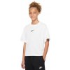 Dievčenské tričká Nike Kids Sportswear Essential Boxy - Biely (XS)