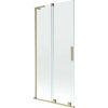 Mexen Velar L, 2-krídlová posuvná vaňová zástena 95 x 150 cm, 8mm číre sklo, zlatý matný profil, 896-095-003-01-55
