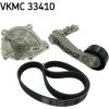 SKF Vodné čerpadlo + sada klinového remeňa VKMC33410