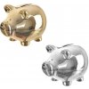 H&S Decoration H&S Decoration Keramická pokladnička Silver Pig 9x11,5x9 cm