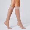 Súprava 2 párov pančuchových podkolienok s kompresnou podporou 40 DEN, na úľavu ťažkých nôh svetlo béžová 039 Blancheporte