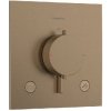 Hansgrohe Ecostat Comfort E - Termostatická batéria pod omietku, na 2 spotrebiče, kefovaný bronz 33716140