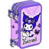 Hello Kitty Kuromi, trojposchodová priečinoková mapka, plná, v sýtej fialovej farbe