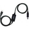 PremiumCord ku2rep15ab USB 2.0 repeater a propojovací A/M - B/M, 15m, černý