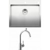 Blanco CLARON 550-IF/A nerez hodvábny lesk s excentrom PushControl 521639 + Blanco MIDA chróm 517742