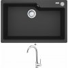 Franke UBG 610-78 šedá bridlica s excentrom + Deante ASTER BCA 062M chróm