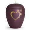 Zvieracia urna Verona Heart so sviečkou - Berry 1,5l