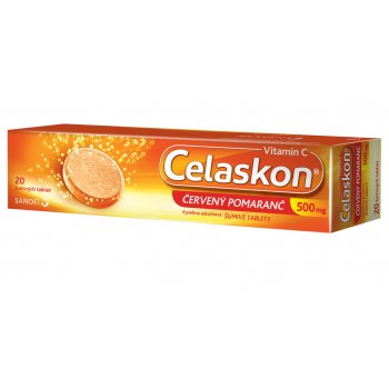 Celaskon Vitamin C 500 mg Červený Pomaranč tbl.eff.20 x 500 mg