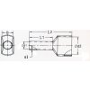 KR025010x2 BL Izolovaná manžeta 2x 2,5mm2x10 100ks