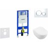 GEBERIT - Duofix Modul na závesné WC s tlačidlom Sigma20, biela/lesklý chróm + Villeroy Boch - WC a doska, DirectFlush, SoftClose, CeramicPlus 111.300.00.5 NI4