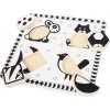 Bigjigs Toys Dřevěné vkládací puzzle černobílé tvary