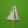 Zápich drevený – Svadobný pár 14cm