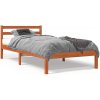 vidaXL Posteľný rám voskovo hnedý 90x190 cm masívna borovica 844138