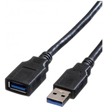 Roline 11.02.8977 USB, USB 3.2 Gen1 (USB 3.0 / USB 3.1 Gen1) USB-A zástrčka, USB-A zásuvka, 0,8m, černý