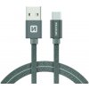Kábel SWISSTEN USB/USB-C 1,2M sivý