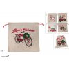 MAKRO - Taška vianočná 29x29cm Juta rôzne dekory