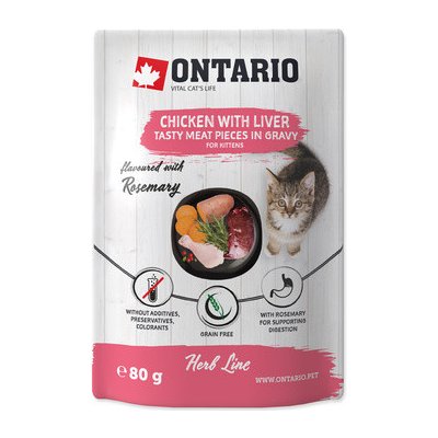 Ontario Herb Kitten Chicken with Liver Sweet Potatoes Rice and Rosemary 80 g