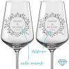 Svadobné poháre na víno Náš príbeh s kryštálmi 2 ks