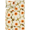 Obliečky Unikko 150x210 50x60, bavlnené, béžovo-oranžové