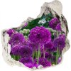 Fototapeta diera na stenu 3D Kvety cesnak 75x75 cm