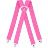 Traky na nohavice ružové (UNI traky široké 3,5 cm so štyrmi oceľovými klipmi)