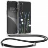 Priehľadné púzdro s dizajnom orientálny kvet kwmobile OnePlus Nord fialová