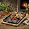 KUCHENPROFI BBQ 32 x 22 cm - železná grilovacia panvica s doskou