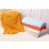 Baby Nellys Luxusná bavlnená pletená deka, dečka CUBE, 80 x 100 cm - horčicová