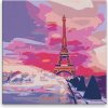 Maľovanie podľa čísel - Eiffelova veža pri západe slnka - 40x40 cm, bez dřevěného rámu - výroba CZ