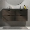 BATH DELUXE | Kúpeľňová skrinka s umývadlom GRIBSKOV 120 cm hnedá/dub/čierna | BT0204+BT0224